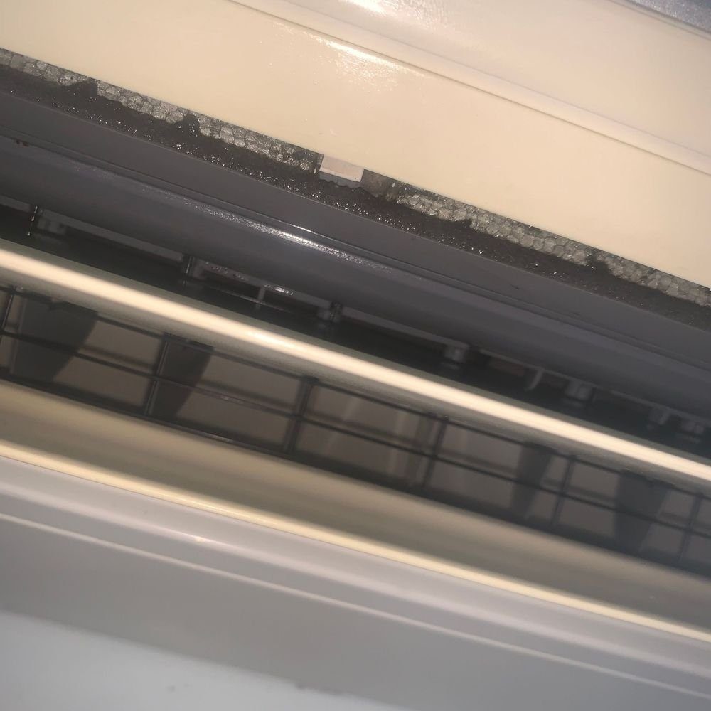 Mini-split louvres after cleaning by Miller Heating and Cooling